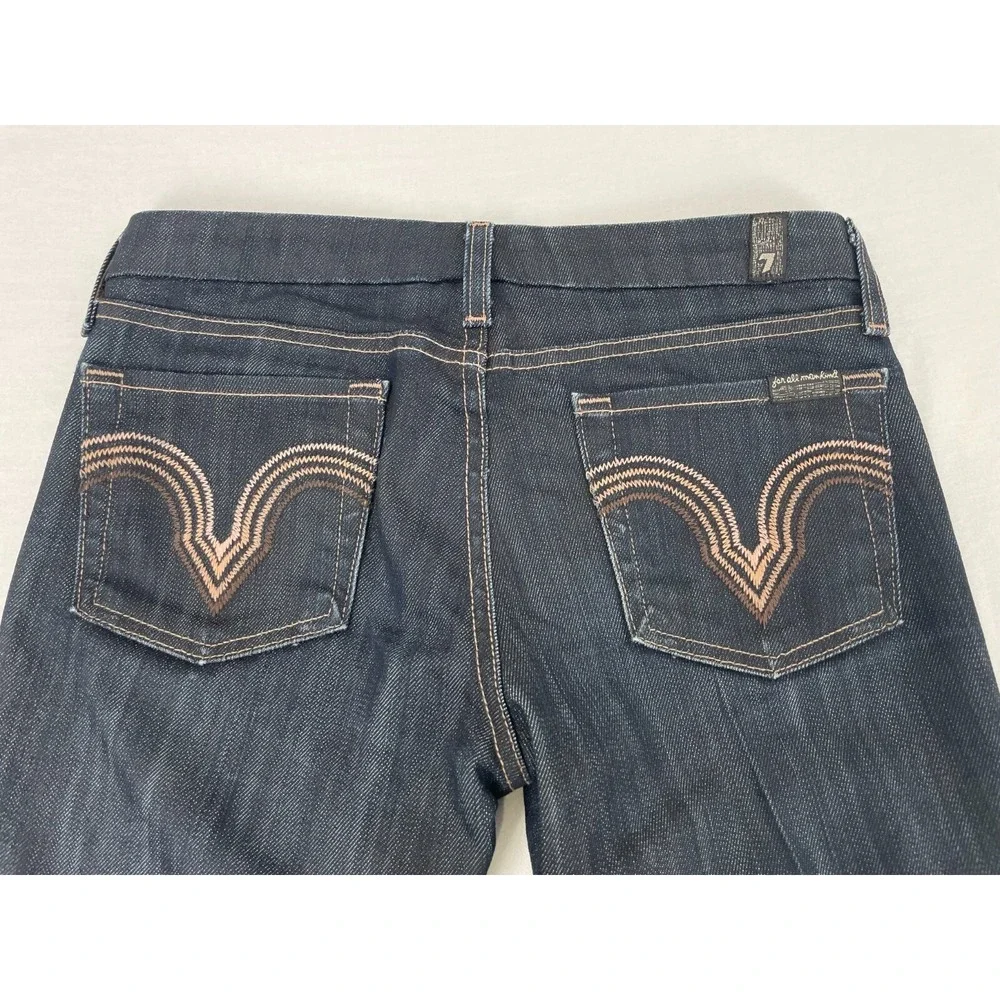 7 Seven For All Mankind Womans 25 Jeans‎ Kate Ankle Dark Wash Stretch USA Made - Picture 7 of 10